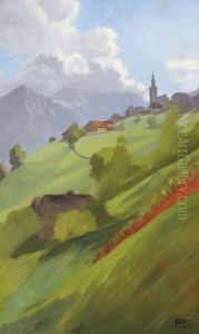 Sonnnige Dorfpartie Bei Champery