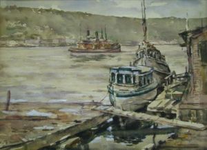 Harbor Scene Harbor Scene