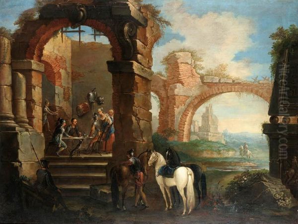 Zolnierze Odpoczywajacy W Ruinach, Lombardia, 1 Cw. Xviii W. - view 1