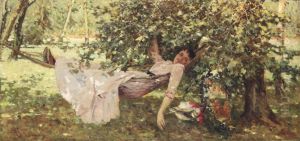Youngwoman In The Shade by Achille Formis Befani