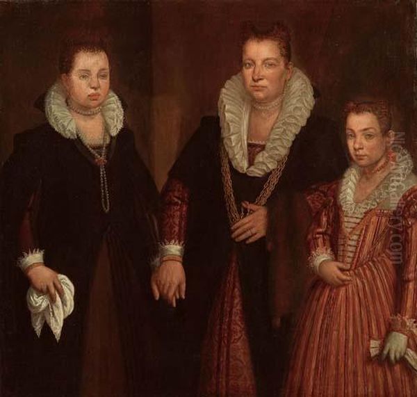 Ritratto Di Tre Donne Della Famiglia Giusti Dal Giardino - view 1