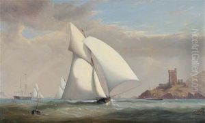 Sailing Ships In An Estuary