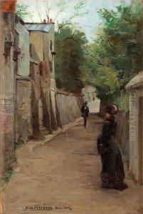 Pedestrians, Rue Gabrielle, Montmartre by Nils The Elder Forsberg