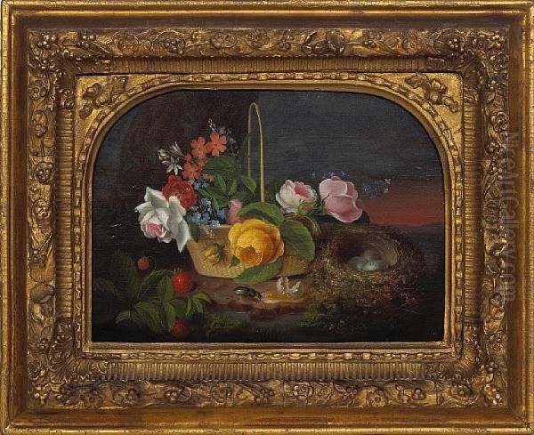 A Still Life With Flowers, Beetle And Bird'snest - view 1