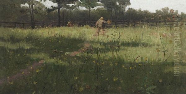 Farm Field With Wildflowers - view 1