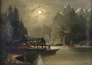 Full Moon Over A Lake
