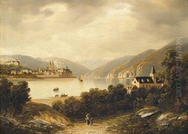 Rheinlandschaft Mit Blick Auf Boppard. - view 1