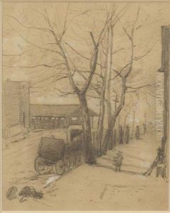 Winter City Street Scene by William Forsyth