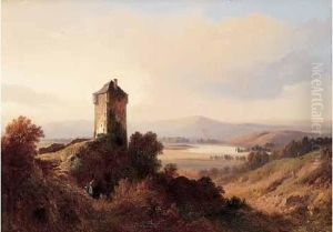 < Vieille Tour Dans La Campagne >. by Simeon Fort