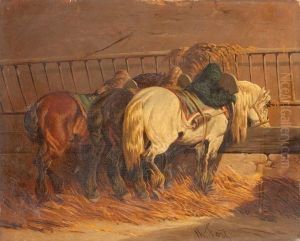 A L'etable by Theodore Fort