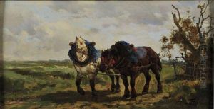 Percherons Harnaches by Theodore Fort