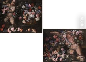 Und Blumenstilleben Mit Putten