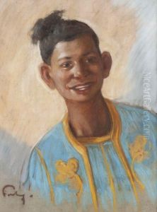 Portrait D'enfant by Louis Fortuney