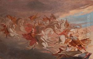 Combate by Mariano Jose Maria Bernardo Fortuny y Carbo