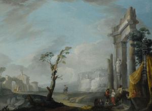 Paesaggio Con Figure E Architetture