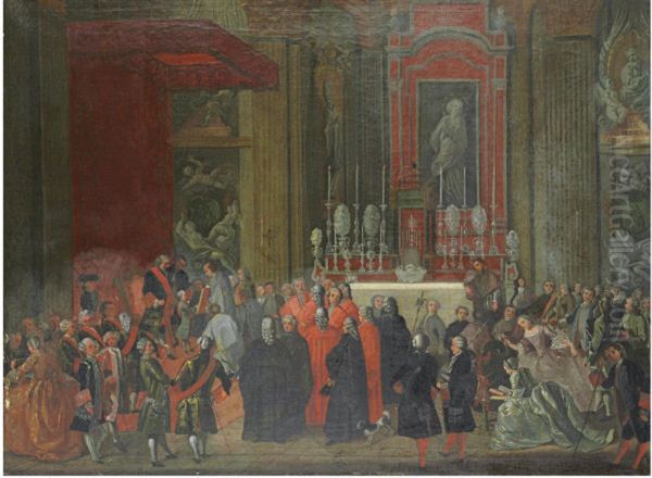 Charles Of Bourbon Relinquishing The Throne Of Naples To His Son Ferdinand - view 1
