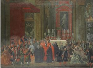 Charles Of Bourbon Relinquishing The Throne Of Naples To His Son Ferdinand by Michele Foschini