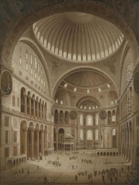 Interior Of The Aya Sofia, Constantinople - view 1