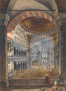 Interior Of Hagia Sophia by Gaspard Fossati