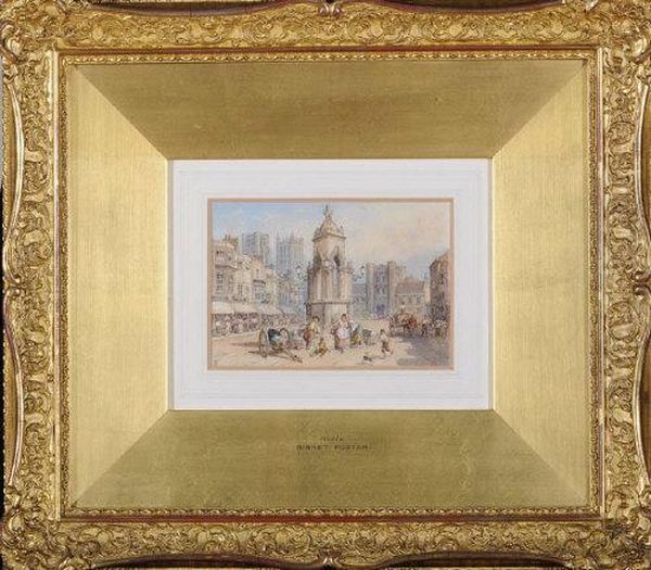 "wells" - A View Of The Market Square With The Cathedral In The Distance - view 1