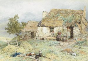 Crofter's Cottage, Ardessie by Myles Birket Foster