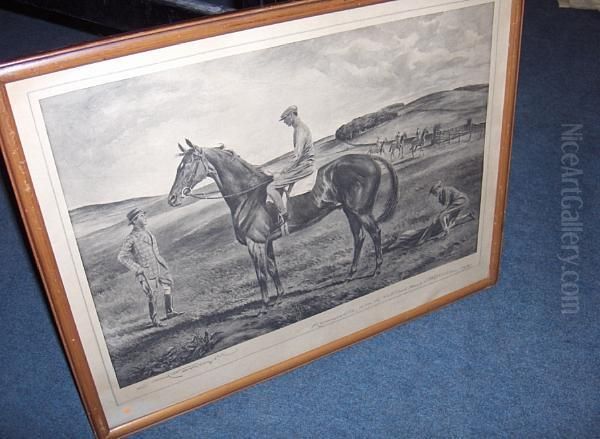 Earl Of With His Race Horse And Jockey Up Winner Of The 1931 National Hunt Trophy by George Algernoon Fothergill