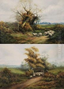 Landschaften Mit Schafer by George Algernoon Fothergill