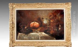 Nature Morte Au Jambon Et Pieces D Orfevrerie