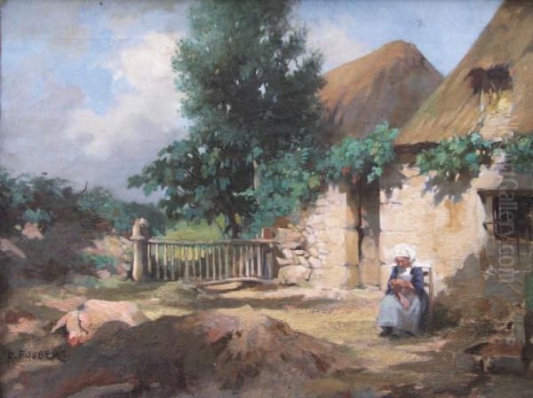 Bretonne Devant La Porte - view 1