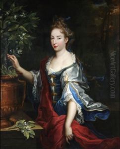 Portrait De Femme Au Citronnier