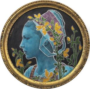 Profil De Jeune Bretonne by Alfred Victor Fournier