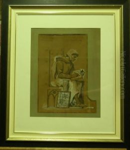 Le Moine Enlumineur by Louis Edouard Fournier