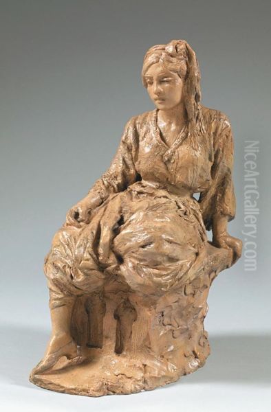Femme Algerienne Assise - view 1