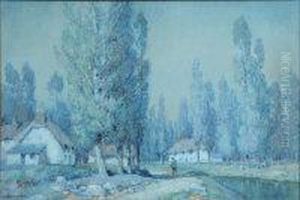 Moonlight, A Dorset Village by Albert Moulton Foweraker
