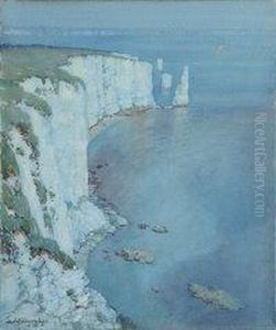 Old Harry Rocks, Dorset by Albert Moulton Foweraker