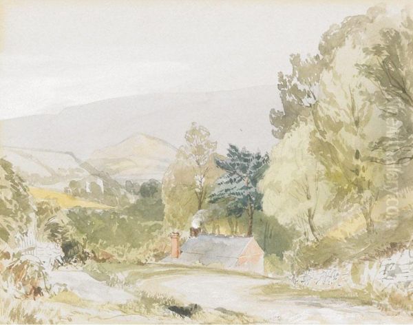 Country Scene With Cottage - view 1