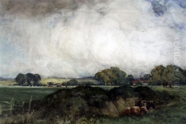 Landscape With Cattle, Figures & A Horse - view 1