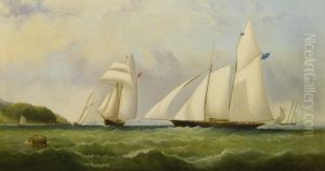 The Yacht Cambria Racing Off Ryde - Isle Of Wight