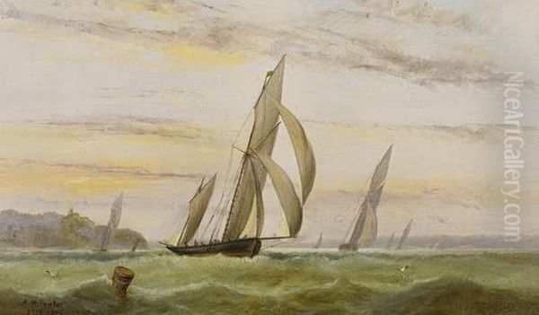 A Racing Ketch And Other Yachts Off Norris Castle, East Cowes, Isle Of Wight - view 1