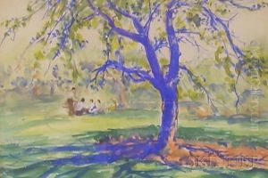 View With A Group Of People by John Fox