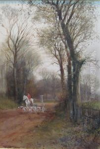 Lane Scene At Arundel, Sussex by Robert Atkinson Fox