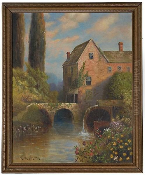 Portrayal Of An Old Grist
Mill. - view 1