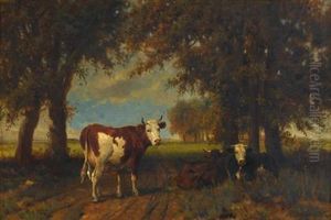 Cattle In The Shade by Robert Atkinson Fox