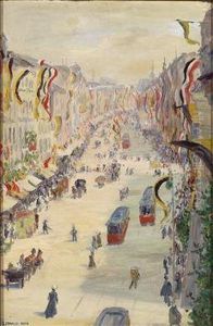 "mariahilferstrase Im Festschmuck" by Louise Fraenkel-Hahn