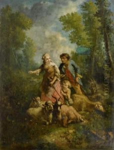 Shepherd Couple by Jean-Honore Fragonard