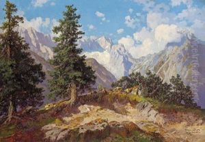 Hollental Bei Kreuzeck Mit Blick Auf Diezugspitze