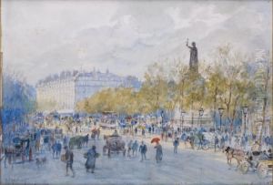 Paris, La Place De La Republique by Georges Fraipont