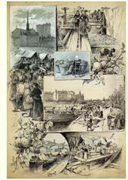 Les Approvisionnements De Paris, Les Arrivages De Pommes, Circa 1890 - view 1