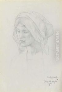 Study Of A Head by Edward Reginald Frampton