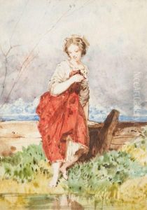 Jeune Paysanne by Pierre Desire Eugene Franc Lamy